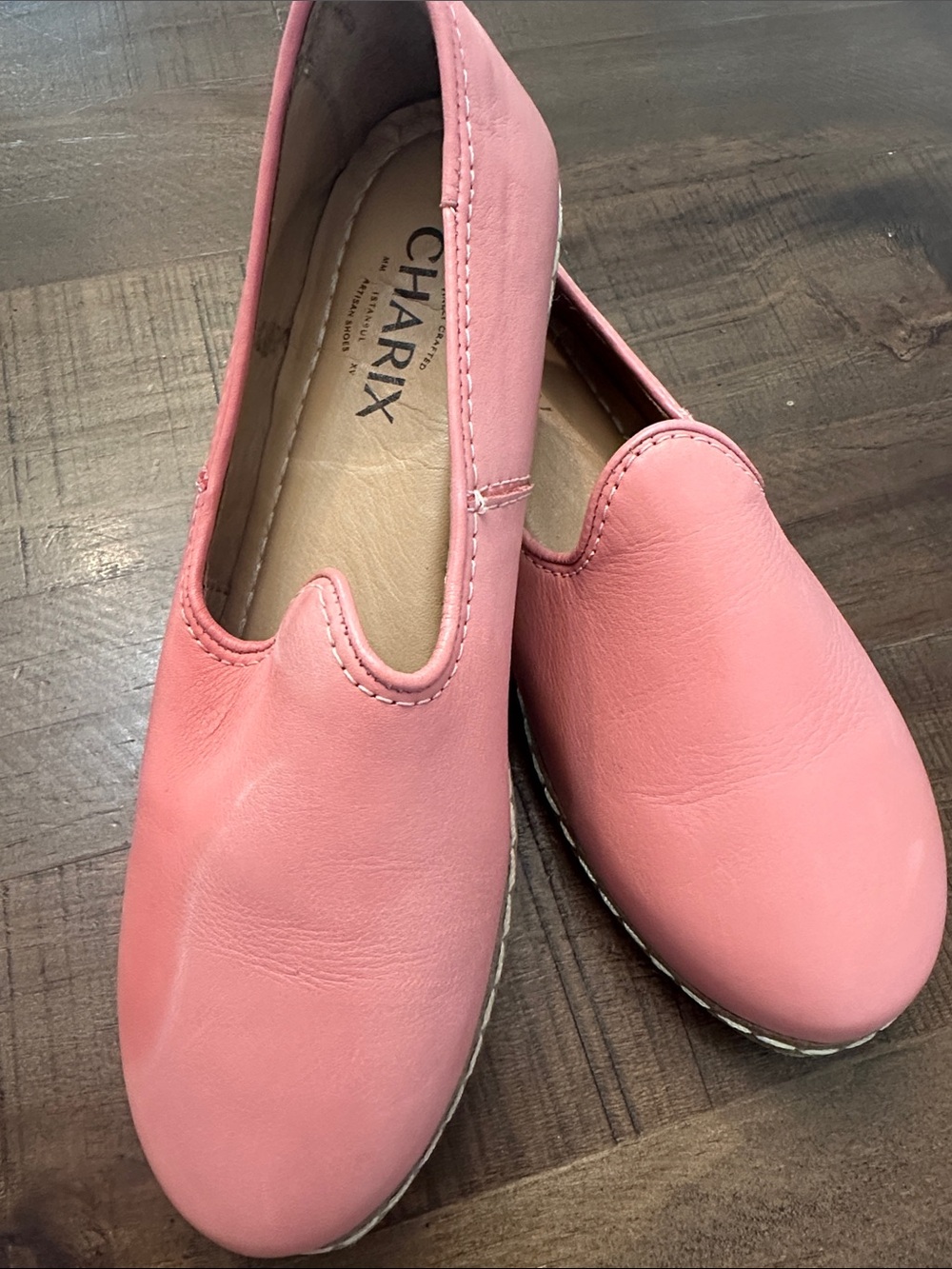 CHARIX Coral Pink Slip-On Loafers for Women